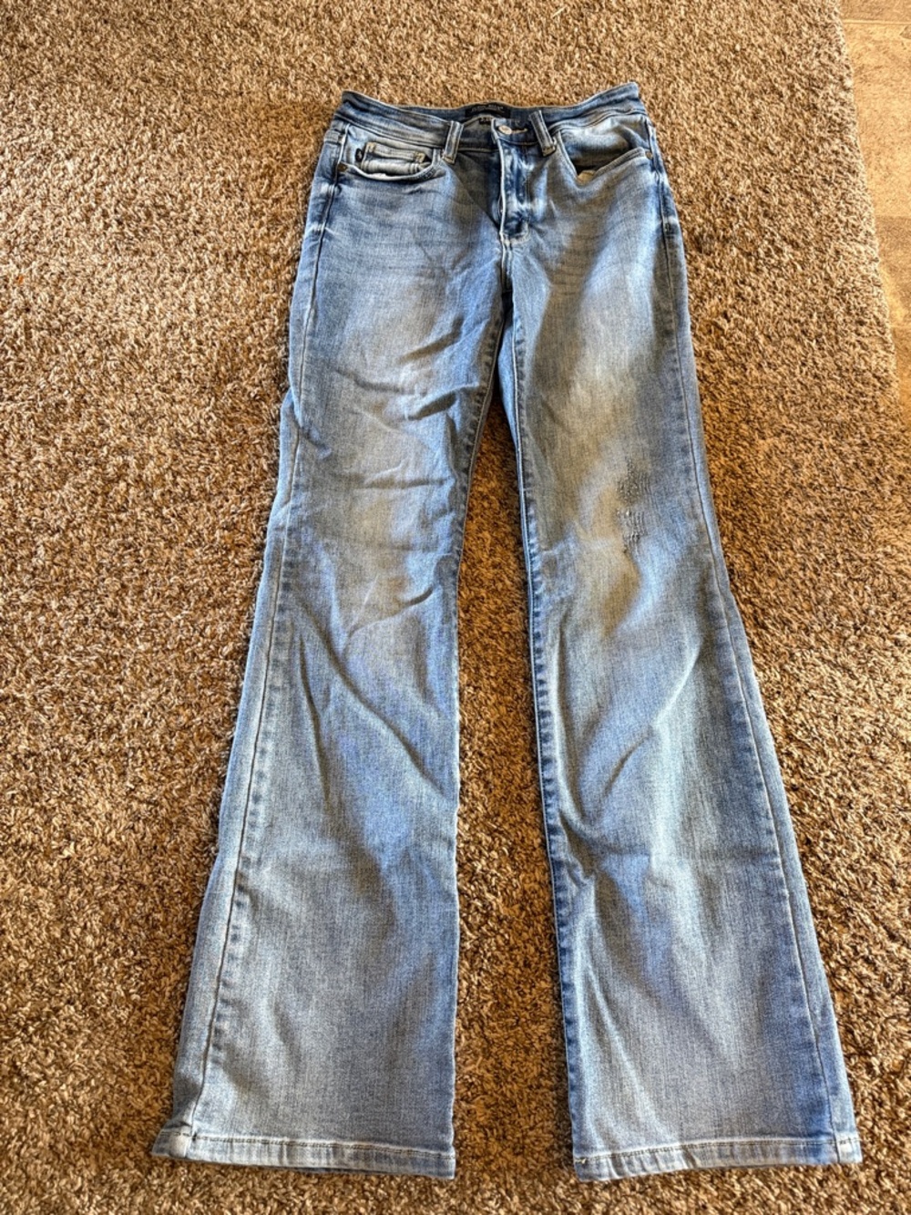 Judy Blue Light Wash Flare Jeans - Wide Leg